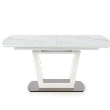 Фото1.Обеденный стол ﻿﻿р﻿аскладной BLANCO 160 (200) x90 Halmar Белый